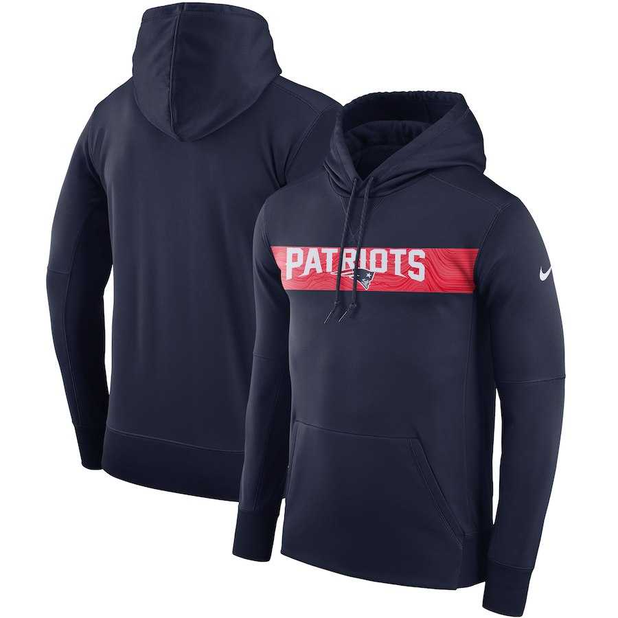 Men's New England Patriots Nike Sideline Team Performance Pullover Hoodie Navy,We sell and wholesale Men's New England Patriots Nike Sideline Team Performance Pullover Hoodie Navy on line form chian!